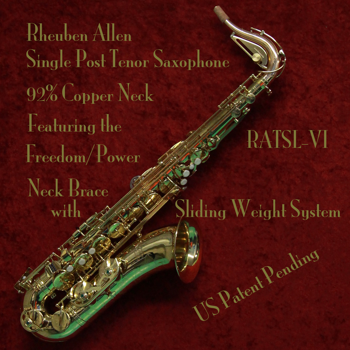 RA Tenor Saxophone or Single Post Tenor Saxophone by Rheuben Allen