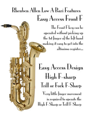 Rheuben Allen Low A Baritone Saxophone key features