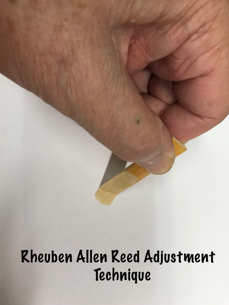 Rheuben Allen end all reed adjustment technique