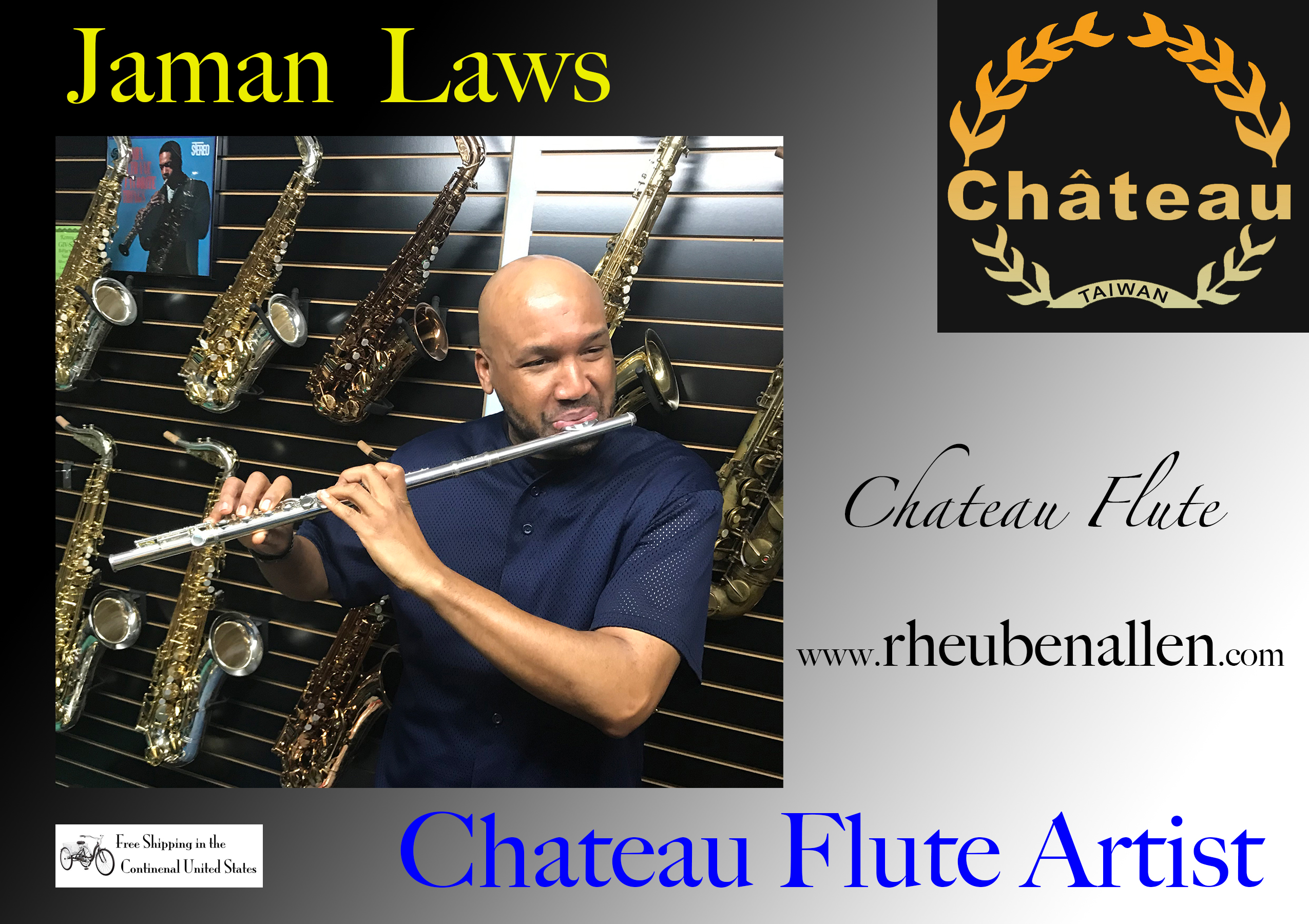 Jaman Laws Chateau Flute ad