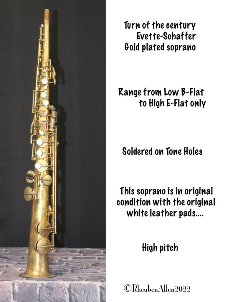 Evette-Schffer Gold Plated Soprano Saxophone